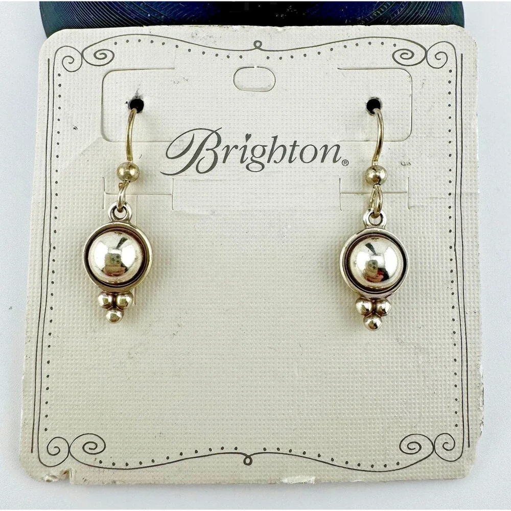 Brighton Pretty Tough Stud French Wire Earrings on Card